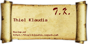 Thiel Klaudia névjegykártya